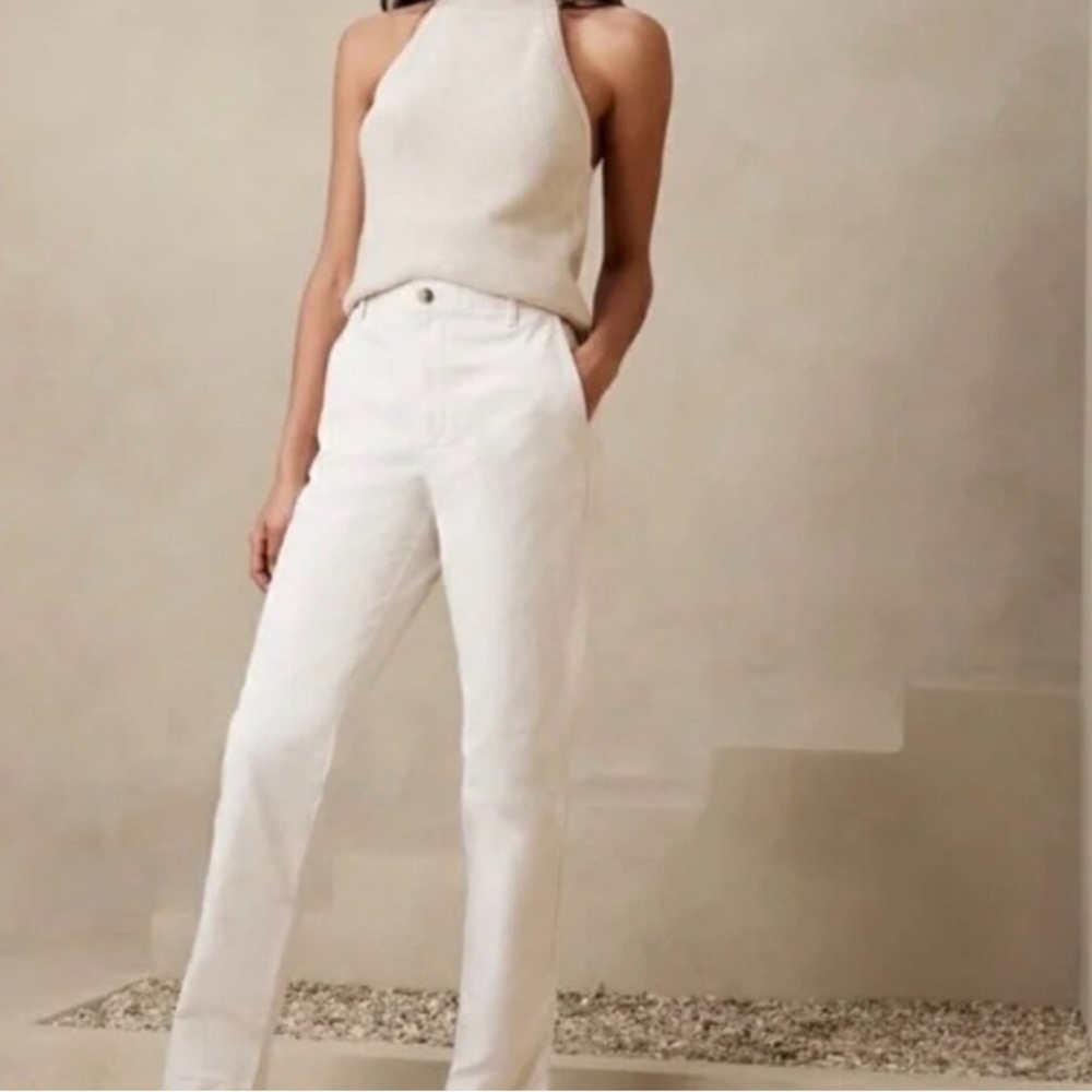 Banana Republic City Chino, white pants size 14 - Picture 1 of 8